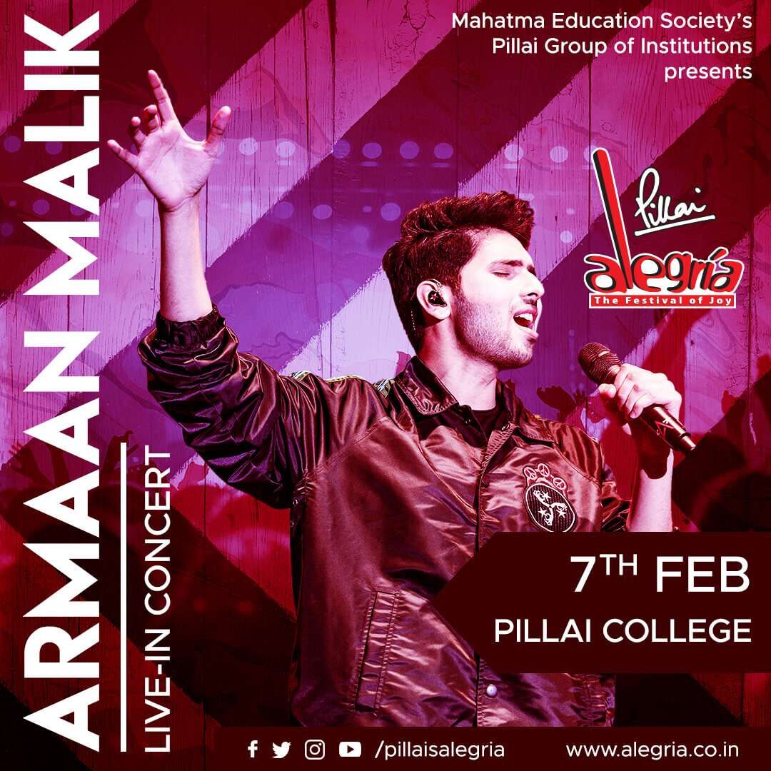 Armaan Malik Poster for Alegria 2020